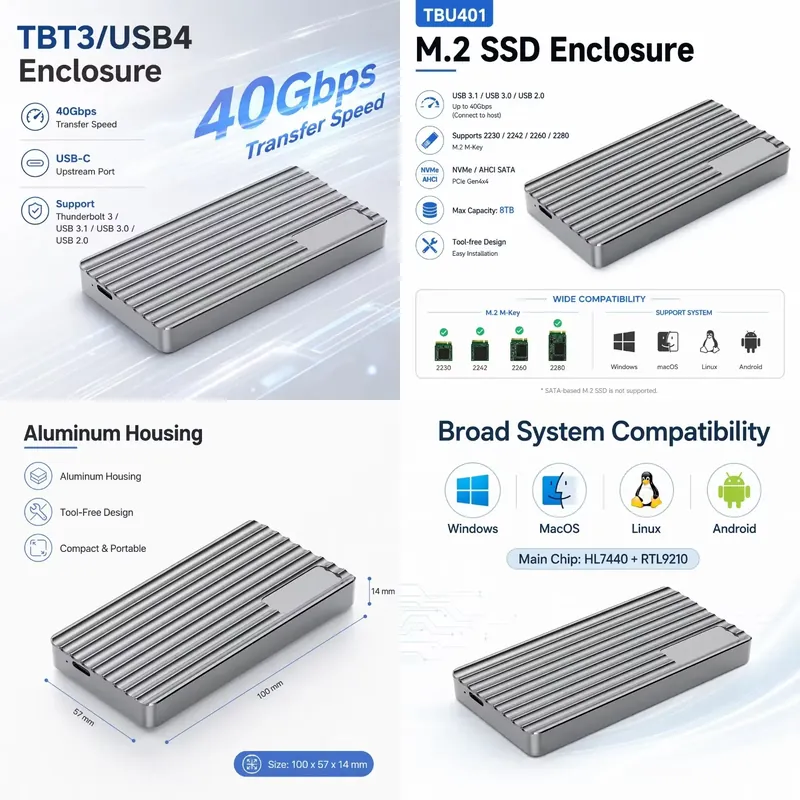 AP01 para Caixa Externa de Alu - Usb4 40Gbps External Ssd 8Tb avaliação e preço