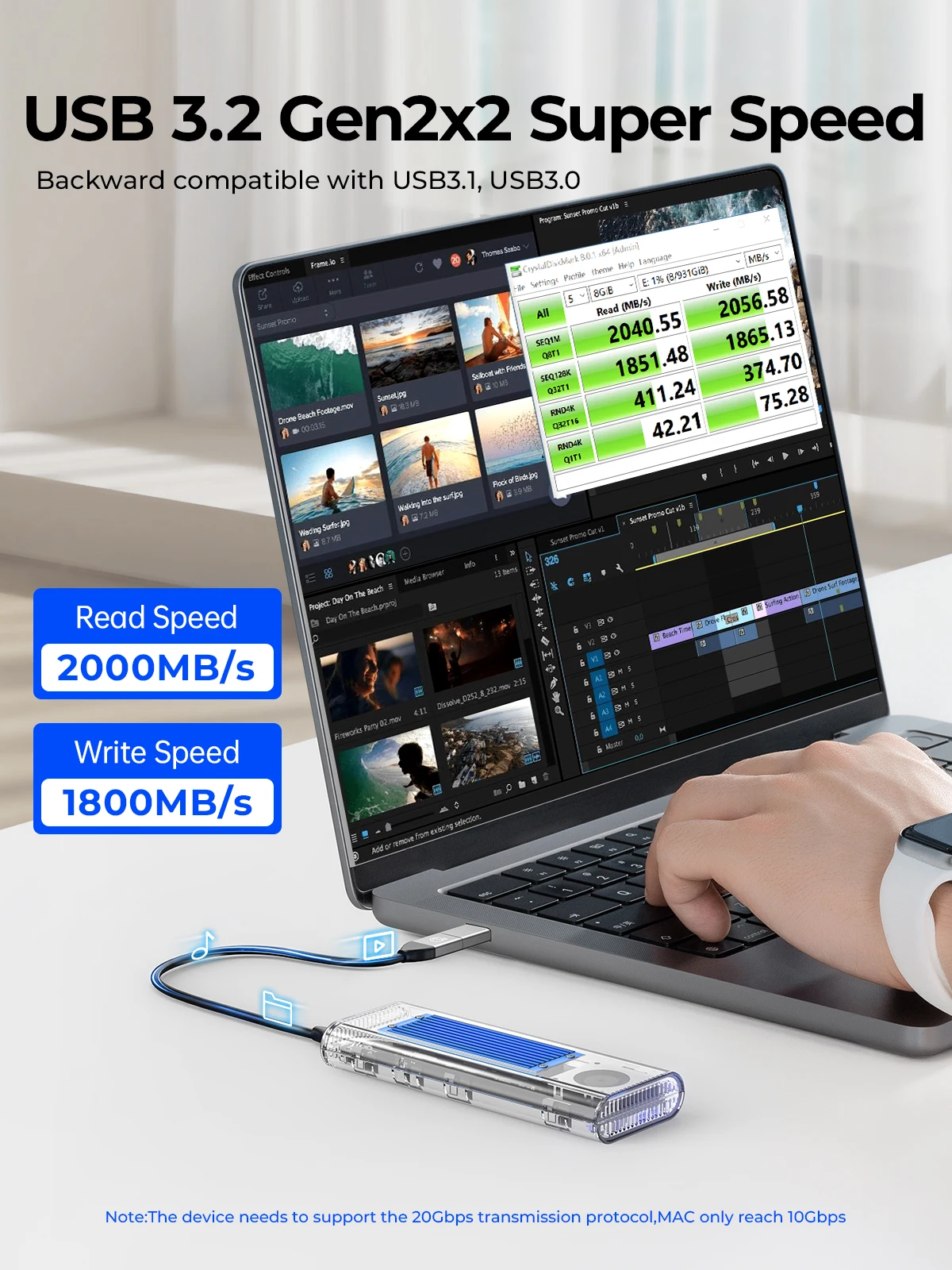 Orico 20gbps m.2 nvme ssd caso - Thunderbolt 4 External Ssd 4Tb avaliação e preço